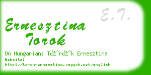 ernesztina torok business card